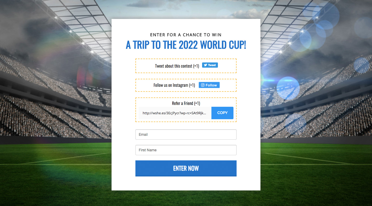 world cup contest ideas
