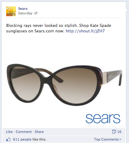 A Facebook post by Sears