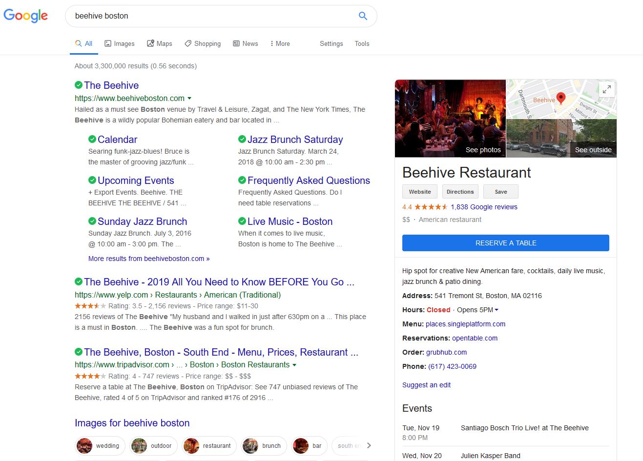 google mybusiness restaurant