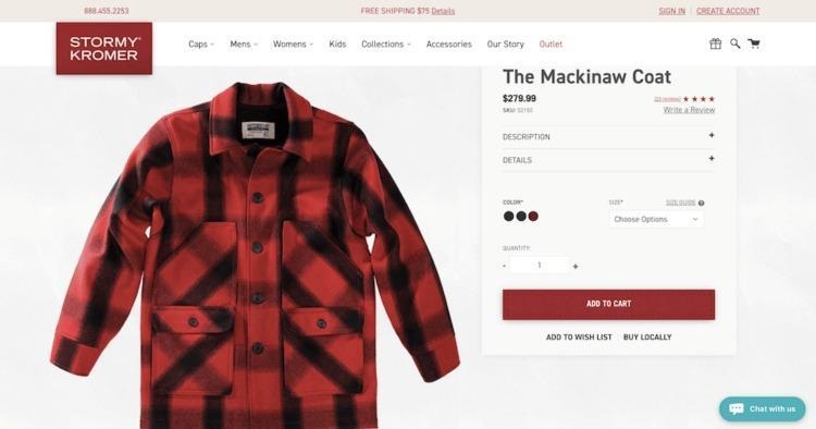 Bigcommerce Mackinaw Coat Product Image