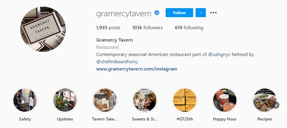 Gramercy Tavern Story Highlights