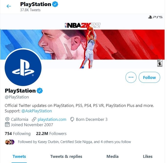 PlayStation Twitter