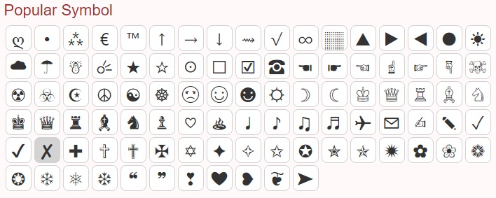 PiliApp Symbols