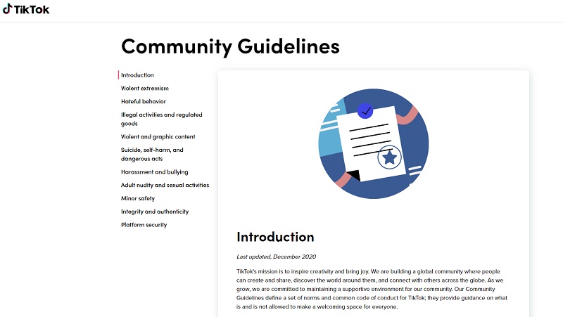 TikTok Community Guidelines