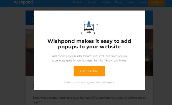 Wishpond Entry Popup