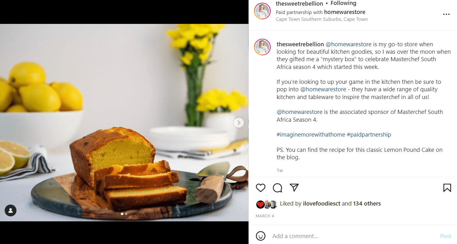 Instagram food influencer
