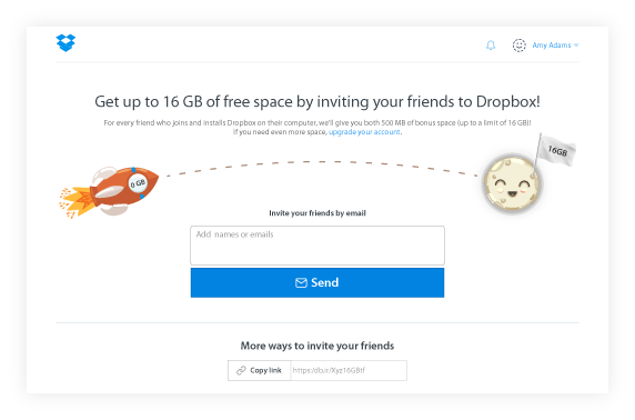 Dropbox referral marketing program