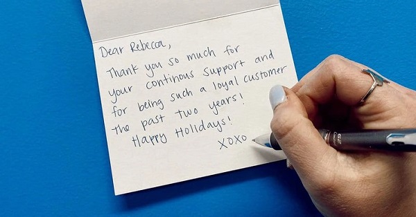 Sweet and honest thank you note
