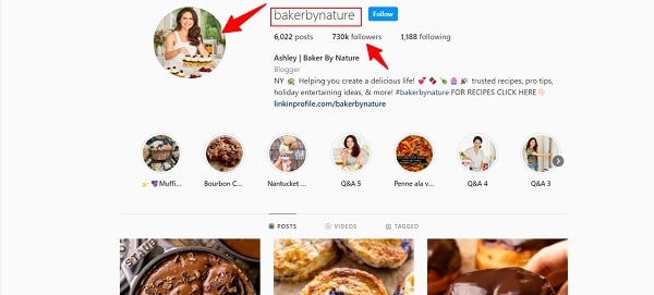 bakerbynature Instagram profile