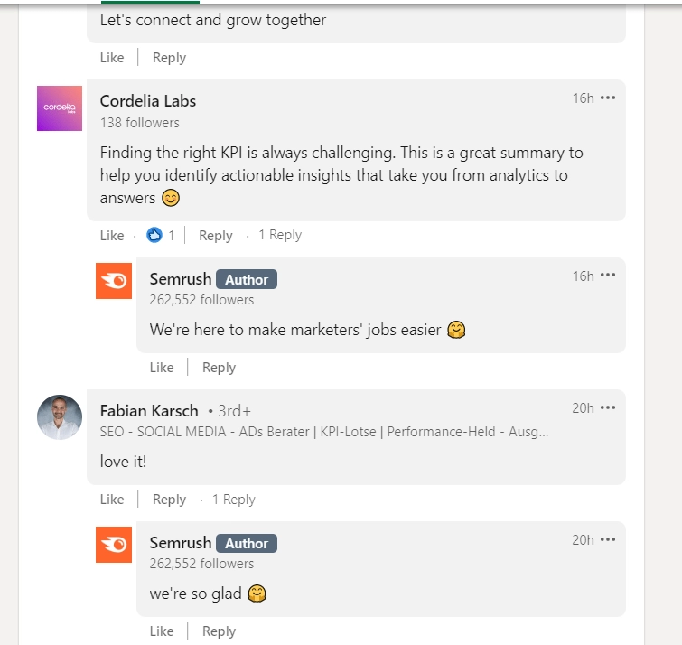 LinkedIn company page engagement