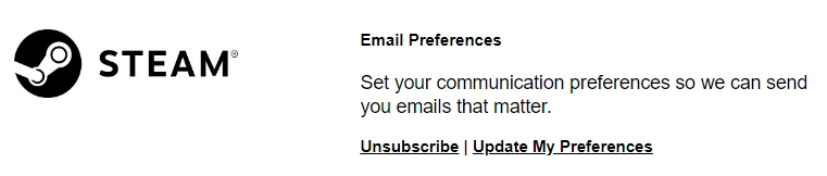 email unsubscribe button example